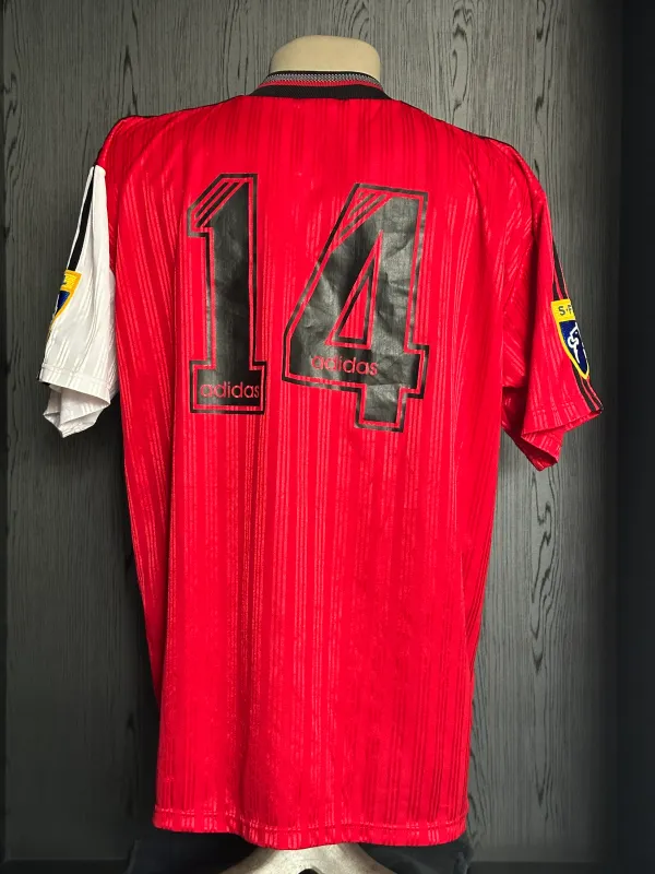 Matchworn Glasgow Rangers FC home shirt Peter van Vossen