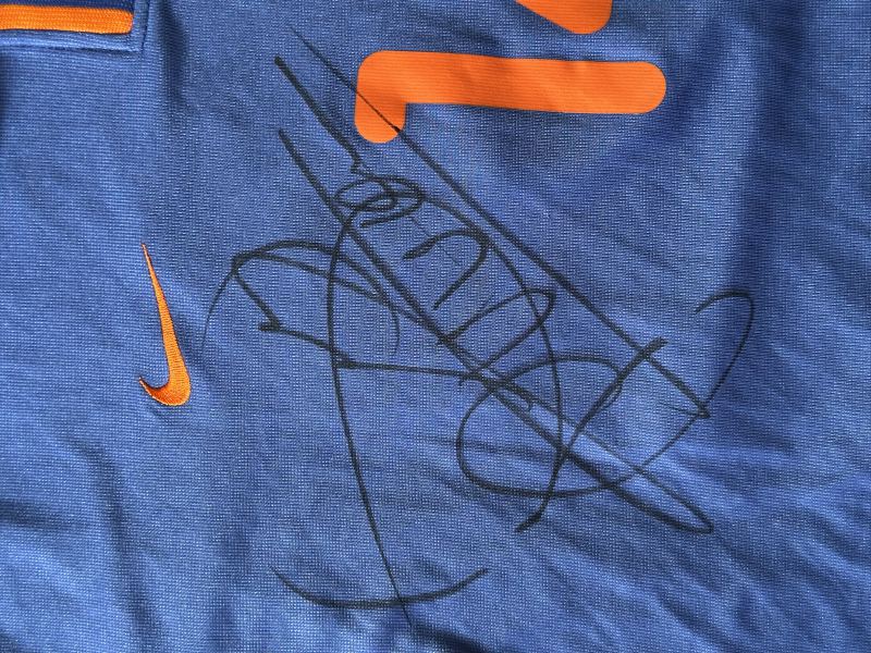 Matchworn shirt Netherlands Peter van Vossen Euro 2000 vs Denmark