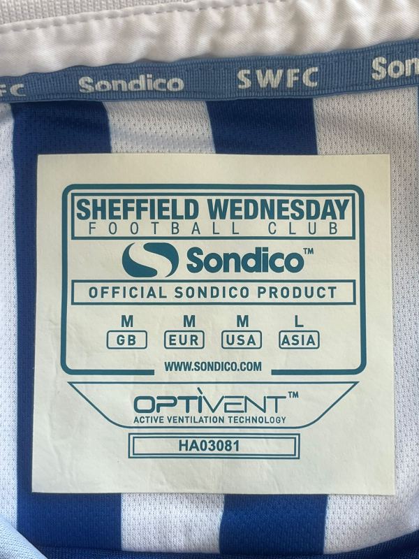 Match Worn Shirt Sheffield Wednesday Glenn Loovens