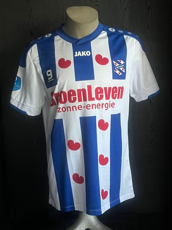 Matchworn gesigneerd SC Heerenveen shirt Sam Lammers 