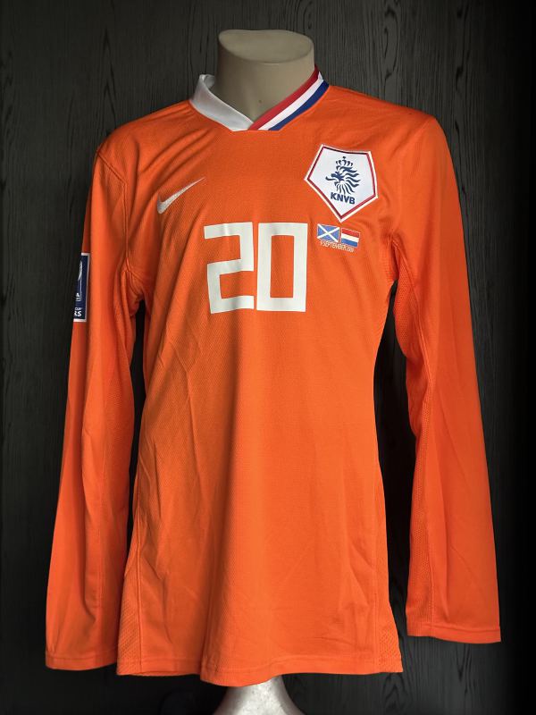 Match worn Home shirt Netherlands Ryan Babel 