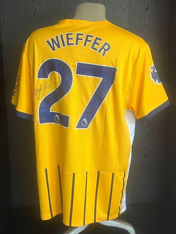 Signed home shirt Brighton and Hove Albion Mats Wiefer 