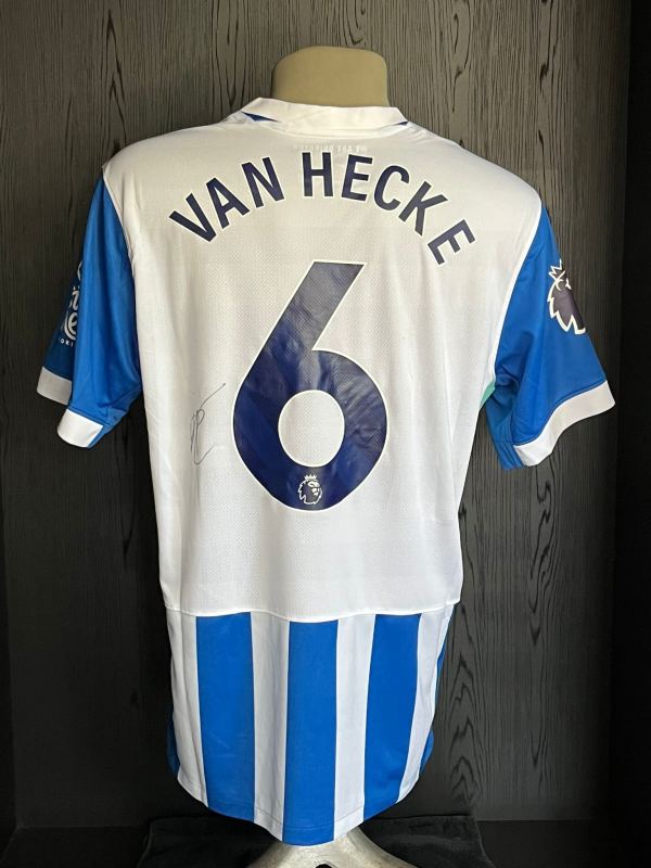 Signed home shirt Brighton and Hove Albion Jean Paul van Hecke 
