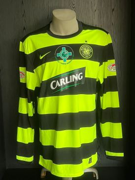 Match issued Celtic FC Glenn Loovens - An Gorta Mor special shirt vs Hearts of Midlothian