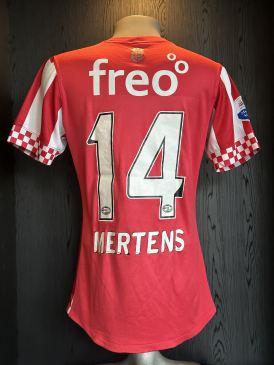 Match worn home shirt PSV Dries Mertens + signed by the squad